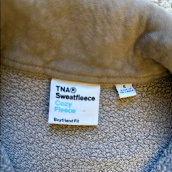TNA Tan Sweatfleece Cozy Fleece - Boyfriend Fit - Picture 5 of 8